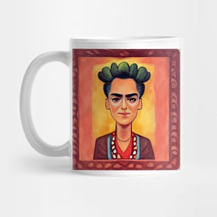 Frida Kahlo Portrait, Cartoon Mug